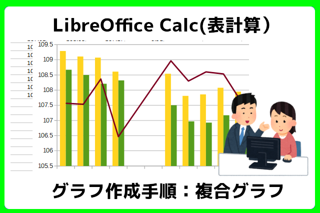 簡単説明 Libreoffice Calc グラフ作成の仕方 複合グラフ Opty Life オプティライフ